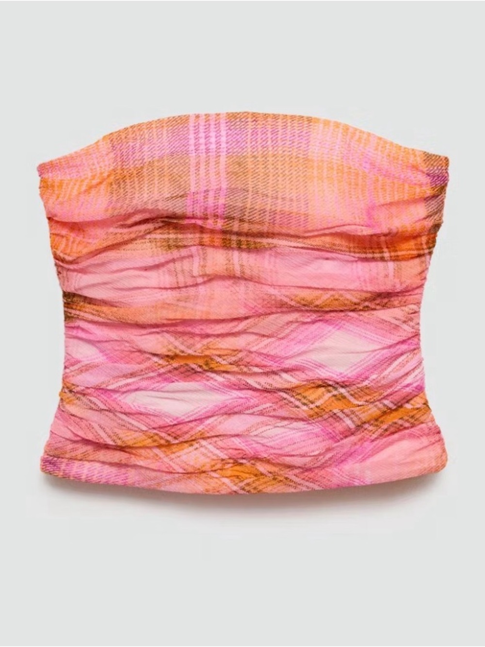 Mango CHECKED PRINT TOP - Picture 2 of 6